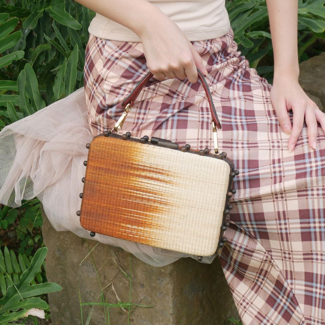 Buntal Clutch Bag in Espresso